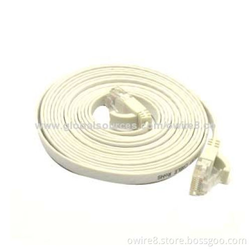 Flat patch cord cat6 with PVC jacket, 2m passed fluke test